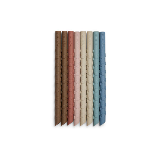 Siliconen Rietjes Ada Nuuroo 8-pack - Kleurenmix