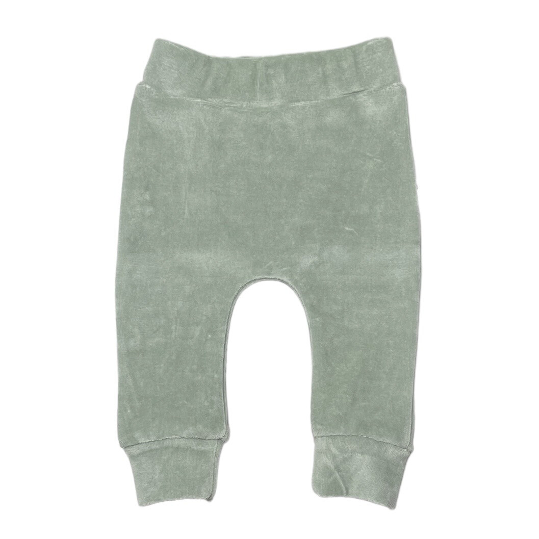 Newborn Jogger Nicky Velours Feathers - Mint (maat 44 t/m 68)