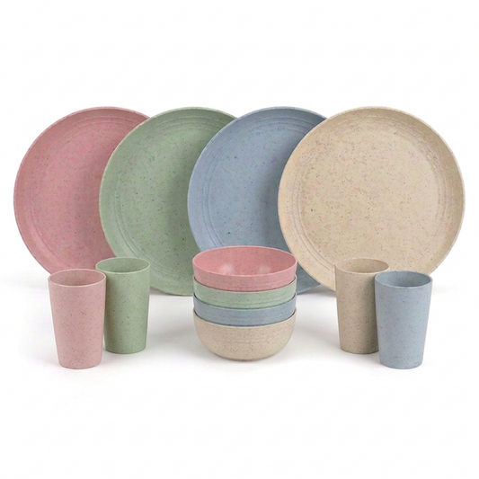 Bio-based Servies Set green-goose - 12-delig